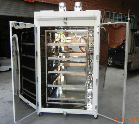 LIYI Rubber Secondary Vulcanization Oven Temp Tinggi Dengan Gas Exhaust Fan Mother Child Cart
