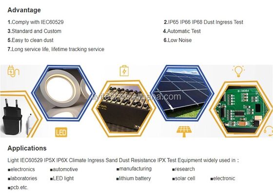LIYI Simulasi Kamar Uji Pasir dan Debu Instrumen Uji Lingkungan dan Debu
