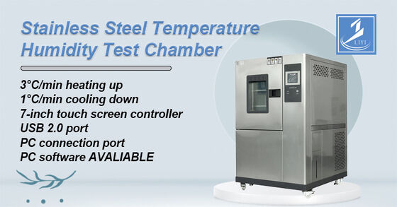 Stabilitas termostatik Kamar Kelembaban Konstan Dengan Kontrol Kelembaban dan Suhu Kotak Suhu dan Kelembaban Konstan
