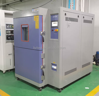 LIYI Ruang Uji Siklus Guncangan Termal Perubahan Cepat Suhu Tinggi Rendah 80L Instrumen Perubahan Suhu Cepat